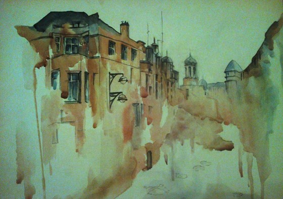 Графика и монументалка: Городской пейзаж