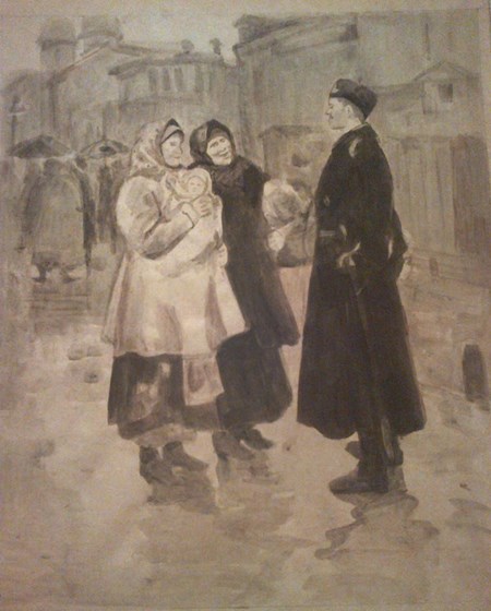 Графика и монументалка: Городской пейзаж