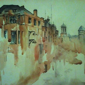 Графика и монументалка: Городской пейзаж