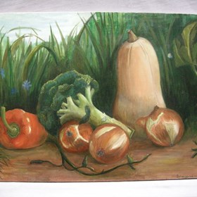 Графика и монументалка: Натюрморт  осенний